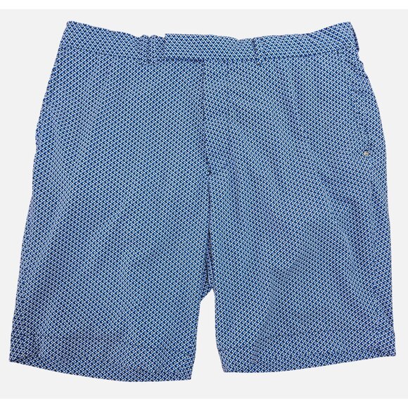 RLX Ralph Lauren Mens Golf Shorts Size 35 Blue Geometric Performance - Picture 1 of 8